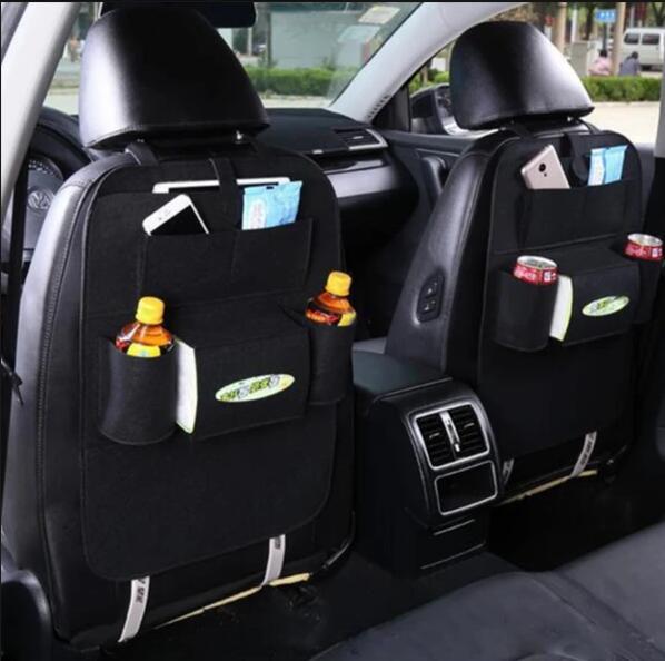 Flag Village Auto Tools Universal Multifunctional Car Seat Bag with Foldable Table PU Leather Multi-pocket