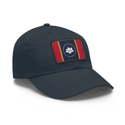 Flag Village USA Mississippi State Flag Hat Cap with Leather Patch