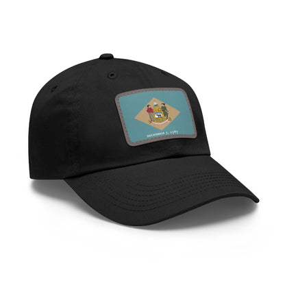 Flag Village USA Delaware State Flag Hat Cap with Leather Patch