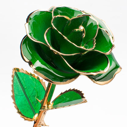 Flag Village 24K Gold-plated Rose Flower With A Gift Box Valentine's Day Gift