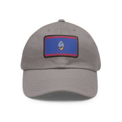 Flag Village Guam Flag Hat Cap with Leather Patch