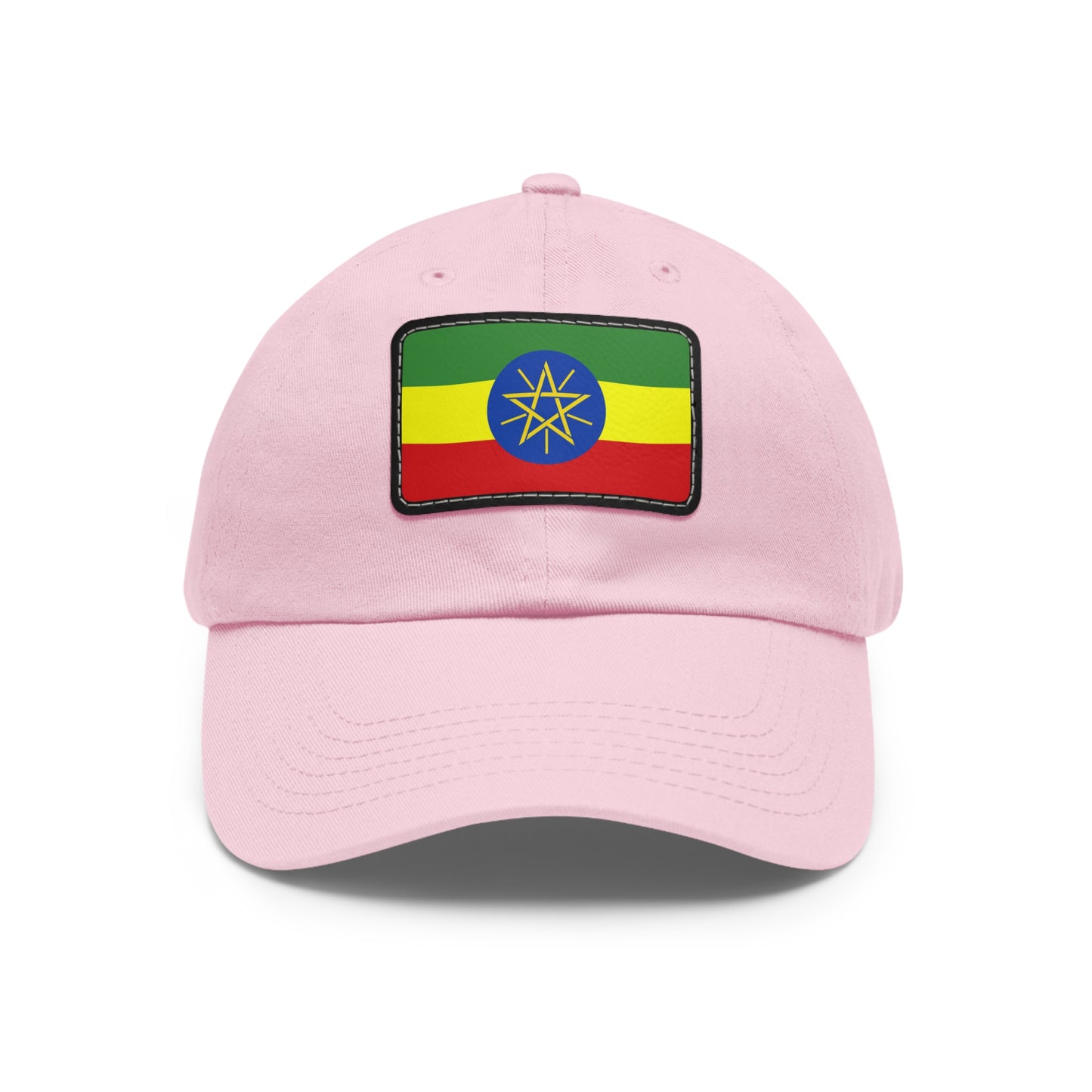 Flag Village Ethiopia Flag Hat Cap with Leather Patch