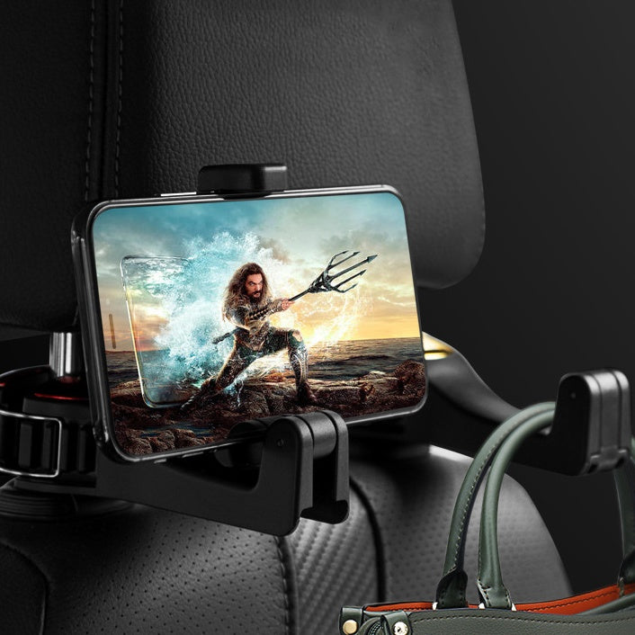 Flag Village Auto Tools Car Headrest Hook Phone Car Holder Car Hanger For A4 B6 Seat Back Hanger Storage Hook Phone Holder Auto Fastener Clip