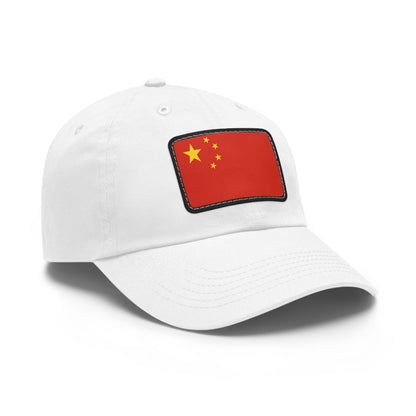 Flag Village China Flag Hat Cap with Leather Patch