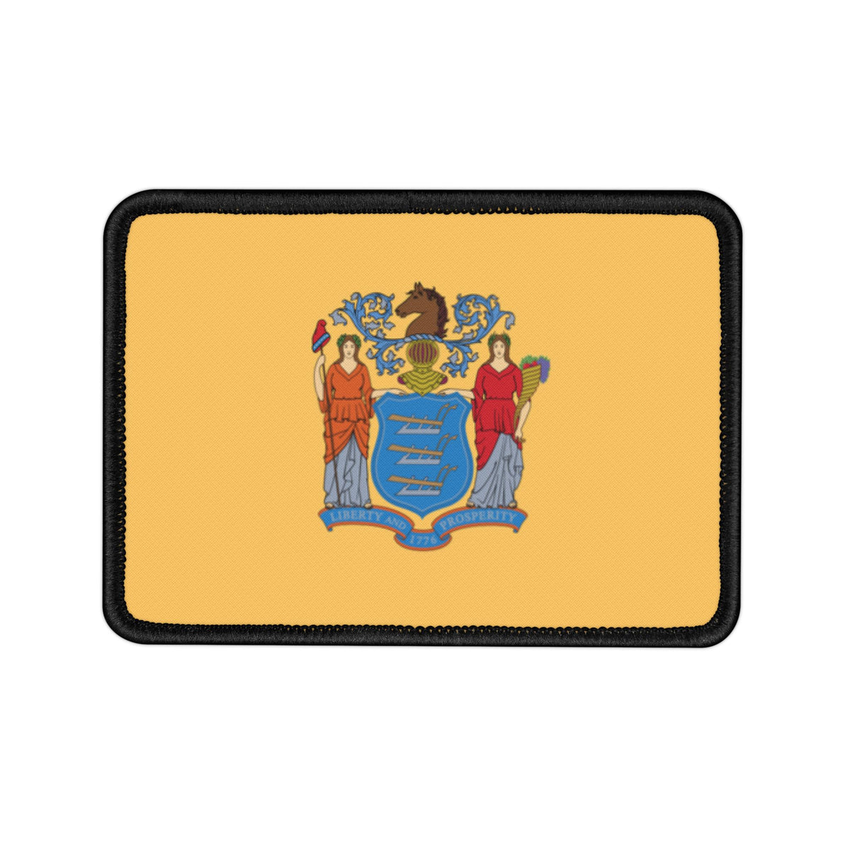 Flag Village New Jersey State Flag Embroidered Iron-On Patch