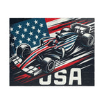 Flag Village United States Racing Car Puzzle 110 Piece