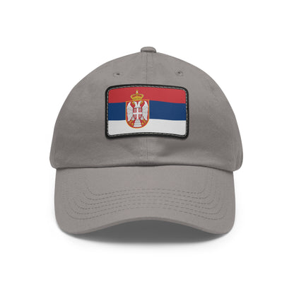 Flag Village Serbia Flag Hat Cap with Leather Patch
