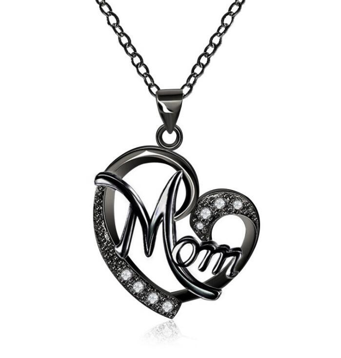 Flag Village European And American Women's Necklaces Mom Color Separation Heart-shaped Diamonds Wish Explosive Mother' Day Gifts Across The Border