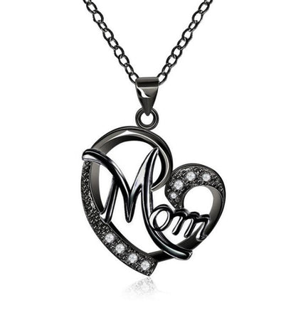 Flag Village European And American Women's Necklaces Mom Color Separation Heart-shaped Diamonds Wish Explosive Mother' Day Gifts Across The Border