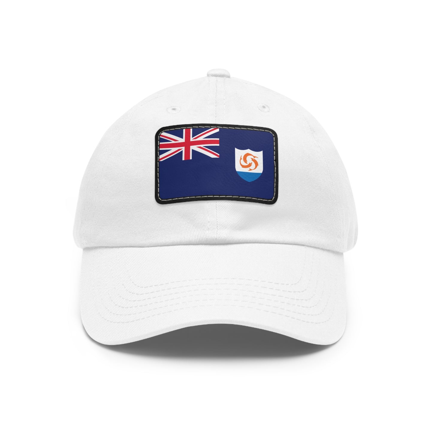 Flag Village Anguilla Flag Hat Cap with Leather Patch