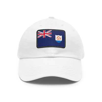Flag Village Anguilla Flag Hat Cap with Leather Patch