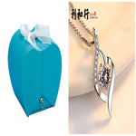 Flag Village Creative Eternal Flower Necklace Ring Double Gift Box