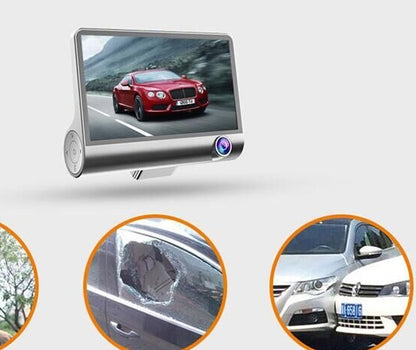 Flag Village Auto Tools 1080P High-definition Three-record Driving Recorder