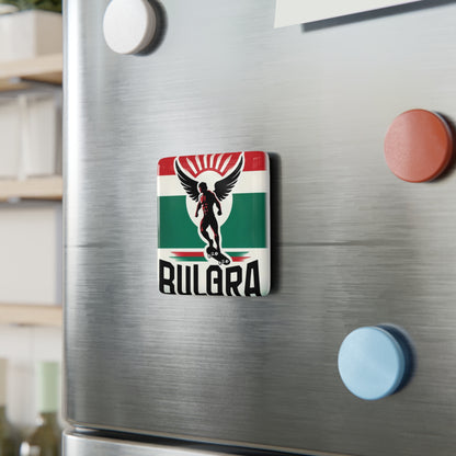 Flag Village Bulgaria Flag Sporting Porcelain Magnet, Square BGR0006