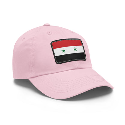 Flag Village Syria Flag Hat Cap with Leather Patch