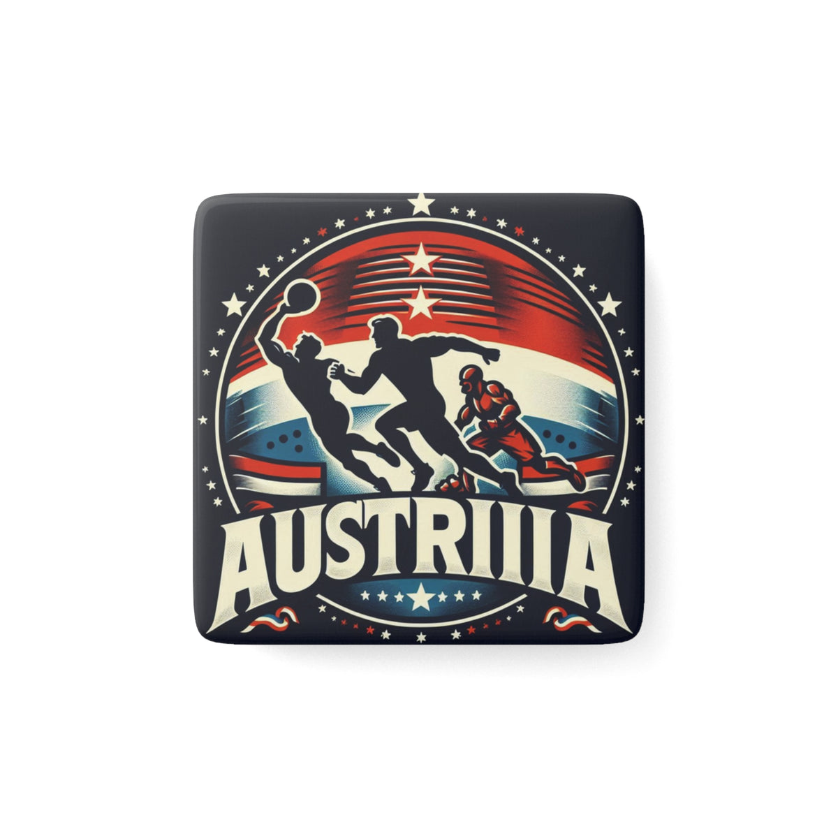 Flag Village Austria National Flag Fridge Magnet 2" x 2"