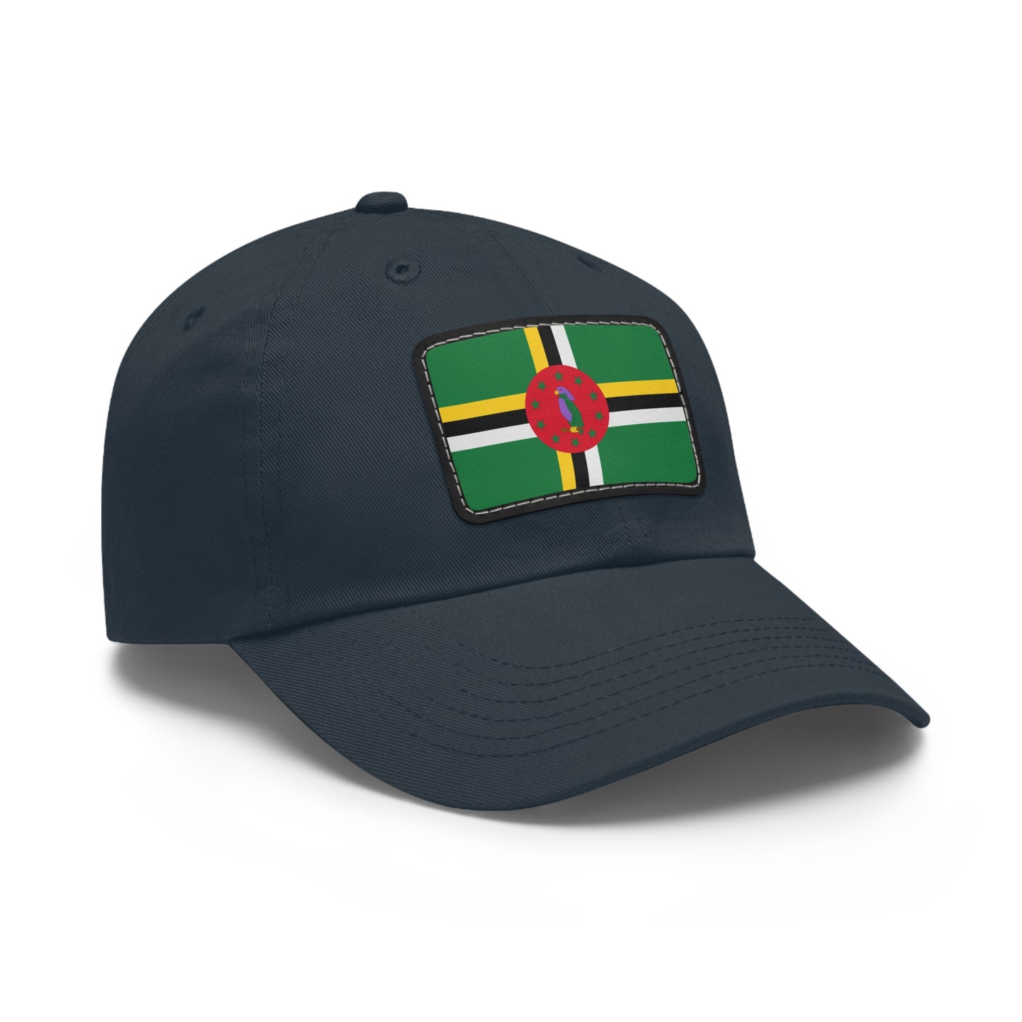 Flag Village Dominica Flag Hat Cap with Leather Patch