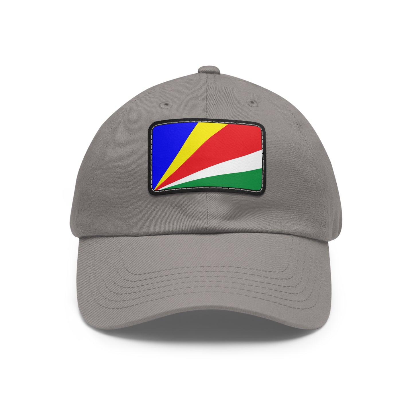 Flag Village Seychelles Flag Hat Cap with Leather Patch