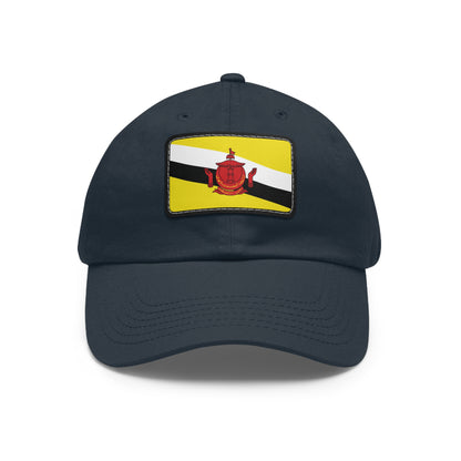 Flag Village Brunei Flag Hat Cap with Leather Patch