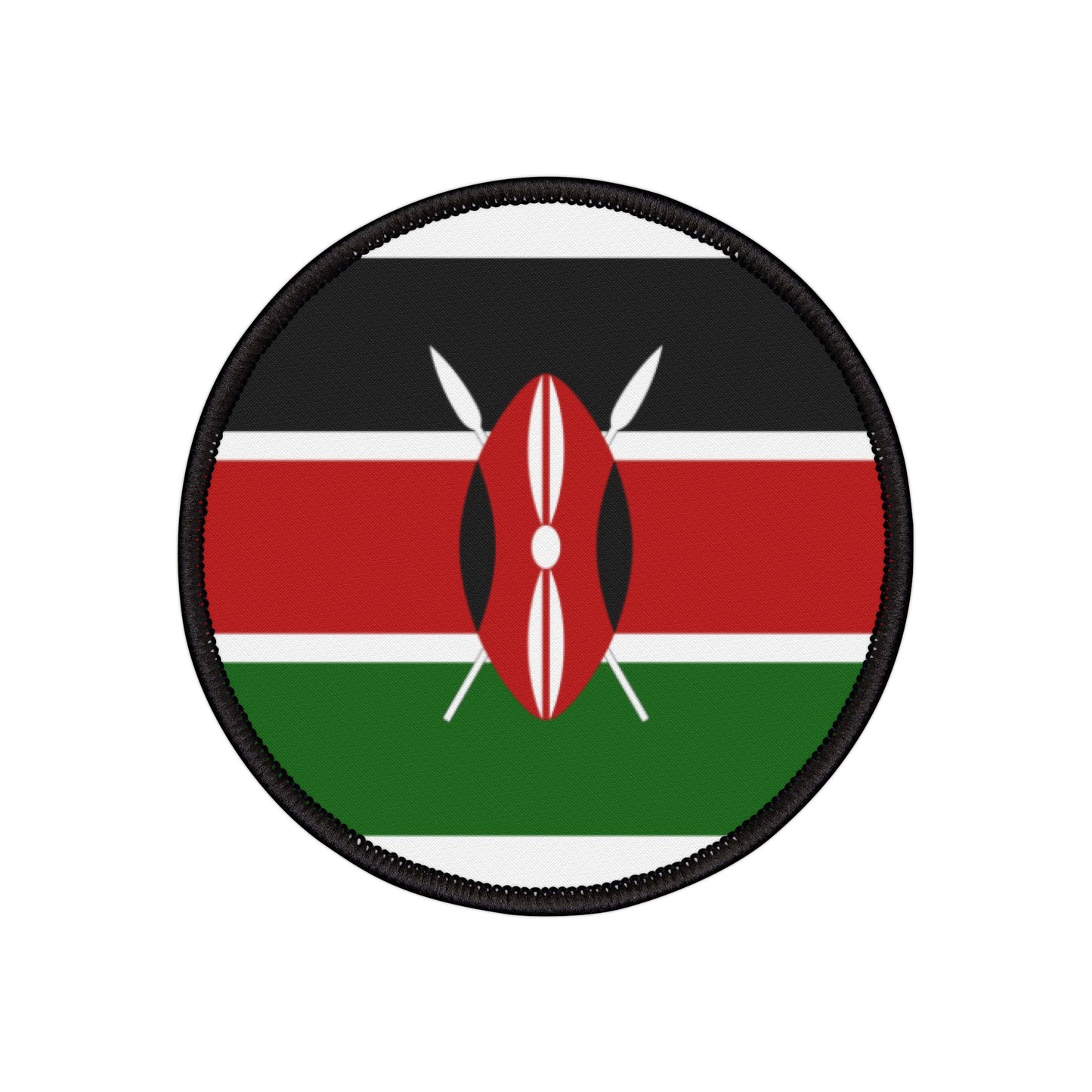 Flag Village Kenya Flag Embroidery Iron-On Patches