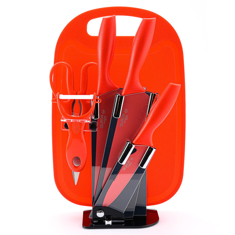 Flag Village Colored Fruit Knife With Cutting Board Kitchen Box Gift Knives