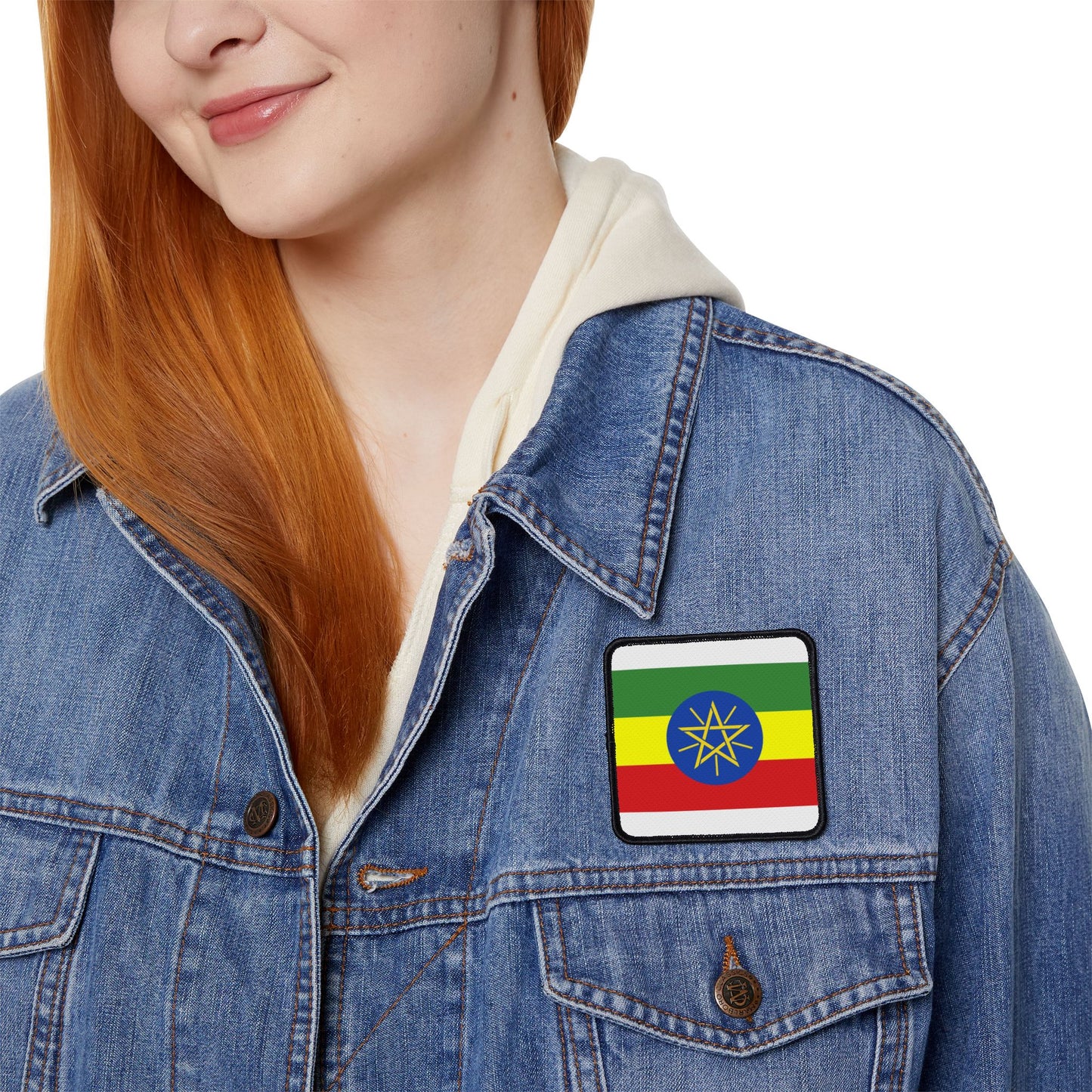 Flag Village Ethiopia Flag Embroidery Iron-On Patches