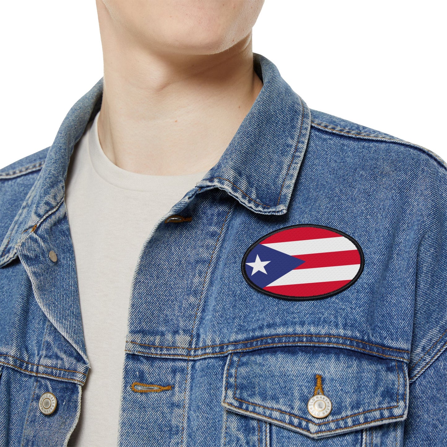 Flag Village Puerto Rico Flag Embroidery Iron-On Patches