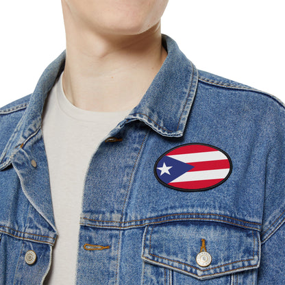 Flag Village Puerto Rico Flag Embroidery Iron-On Patches