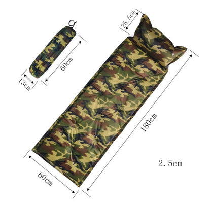 Flag Village Camo Automatic Inflatable Cushion With Pillow Outdoor Camping Camping Damp