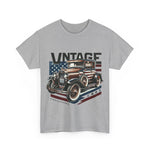 Flag Village USA Vintage Car Flag T-SHIRT Heavy Cotton Tee USA0012