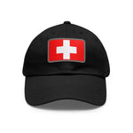 Flag Village Switzerland Flag Hat Cap with Leather Patch