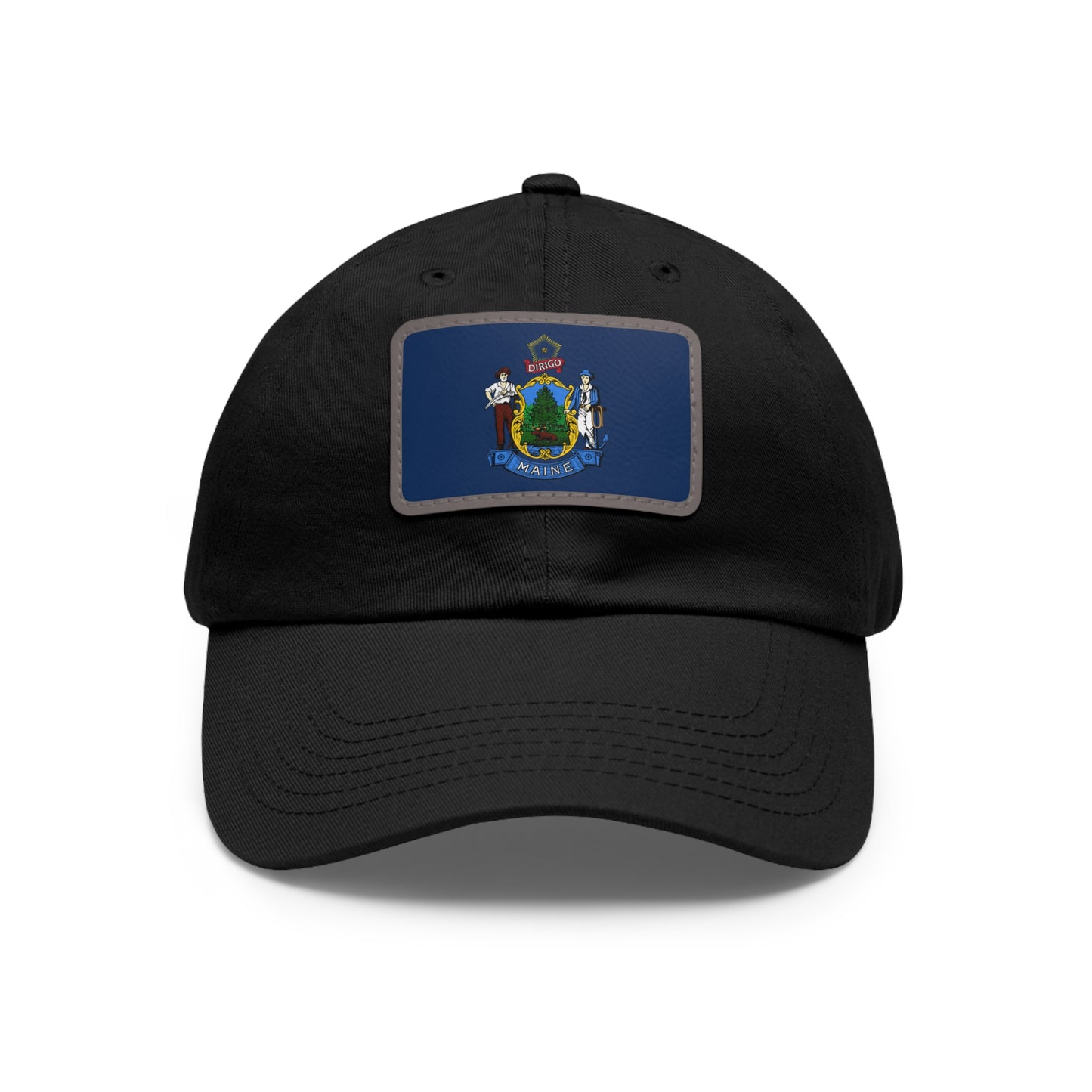 Flag Village USA Maine State Flag Hat Cap with Leather Patch