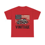 Flag Village USA Vintage Car Flag T-SHIRT Heavy Cotton Tee USA0002