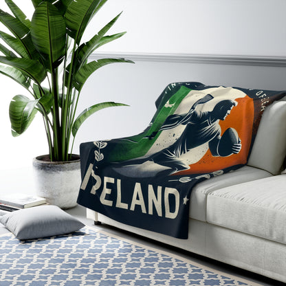 Flag Village IREAND Sporting Flag Sherpa Fleece Blanket IRL0003