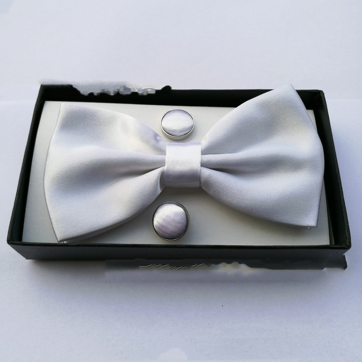 Flag Village Pocket Square Cufflinks Set Men's Bow Gift Box