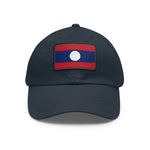 Flag Village Laos Flag Hat Cap with Leather Patch