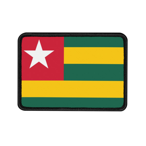 Flag Village Togo Embroidered Iron-On Patch 3" x 3"