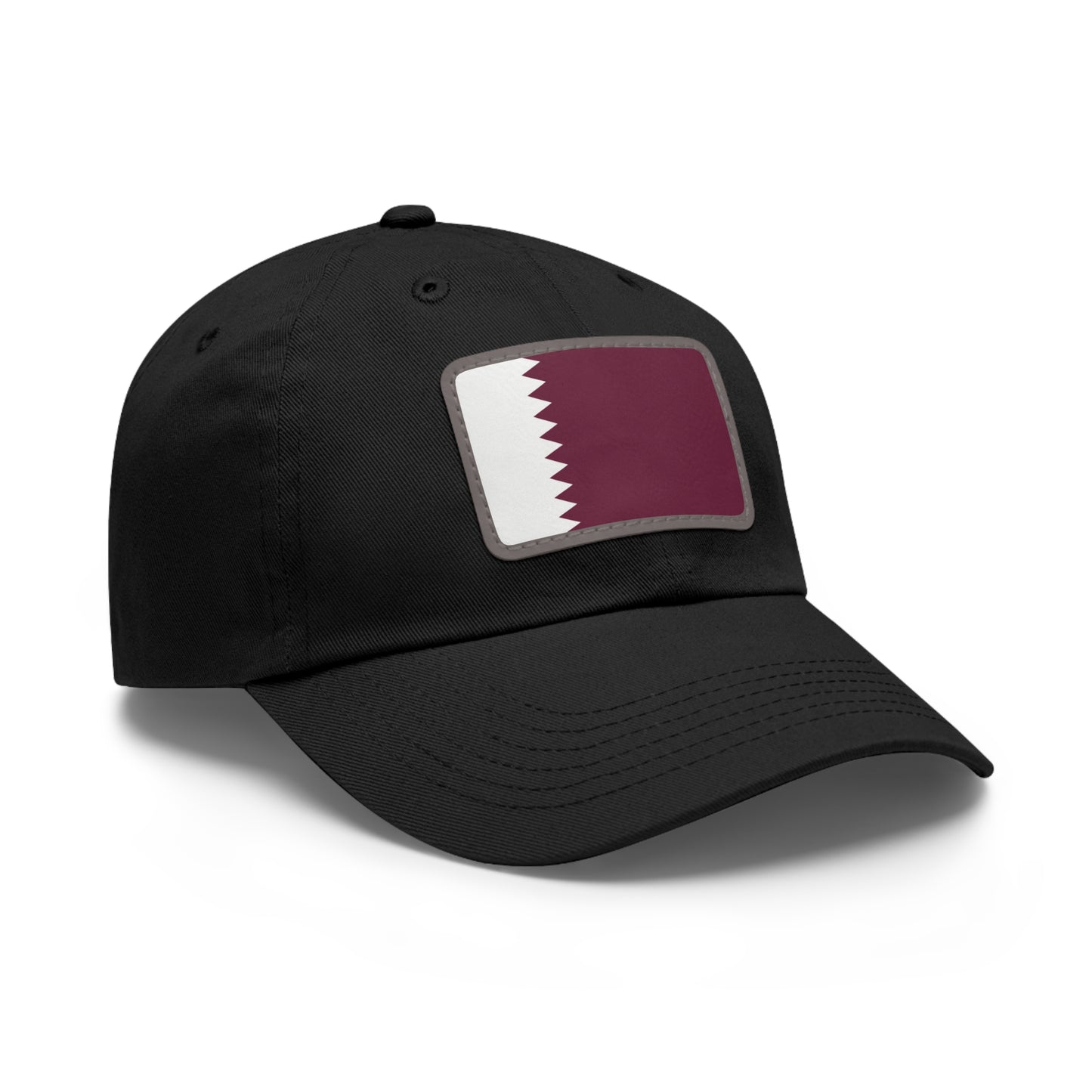Flag Village Qatar Flag Hat Cap with Leather Patch