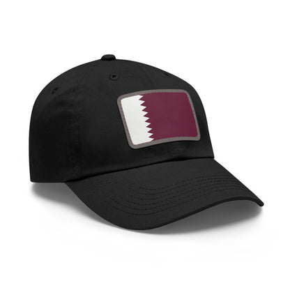 Flag Village Qatar Flag Hat Cap with Leather Patch