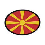 Flag Village Macedonia Flag Embroidery Iron-On Patches