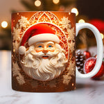 Flag Village Creative 3D Christmas Ceramic Mug Unique Space Design Snowman Santa Coffee Cup Tea Milk Mug Christmas Gifts For Kids Adults Kitchen Gadgets