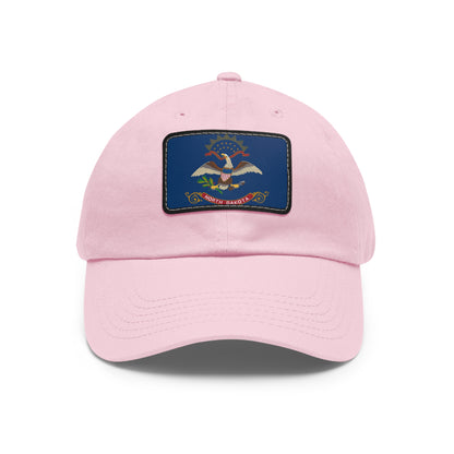 Flag Village USA North Dakota State Flag Hat Cap with Leather Patch