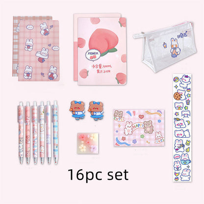 Flag Village Girl Students' Supplies Stationery Set Gift Box
