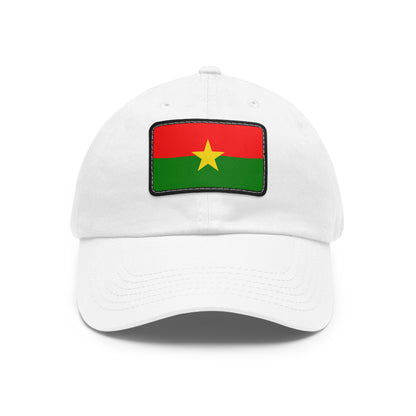 Flag Village Burkina Faso Flag Hat Cap with Leather Patch