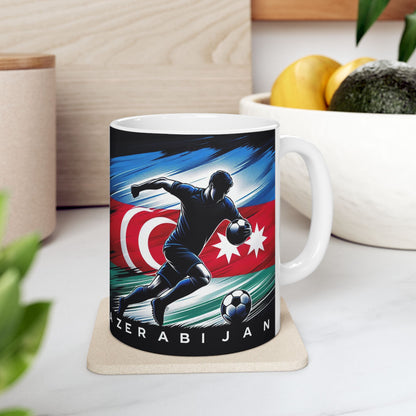 Flag Village Azerbaijan Sporting Flag Ceramic Coffee Mug 11oz FV-MG0204
