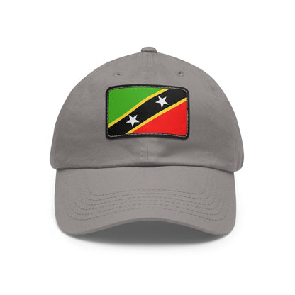 Flag Village Saint Kitts And Nevis Flag Hat Cap with Leather Patch