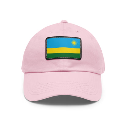 Flag Village Rwanda Flag Hat Cap with Leather Patch