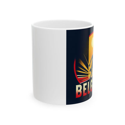 Flag Village Belgium Sporting Flag Ceramic Coffee Mug 11oz BEL0007
