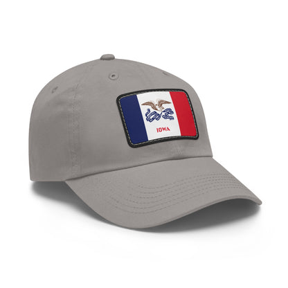 Flag Village USA Iowa State Flag Hat Cap with Leather Patch