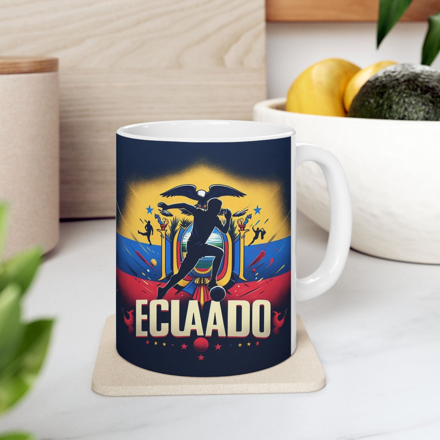 Flag Village Ecuador Sporting Flag Ceramic Coffee Mug 11oz FV-MG0020